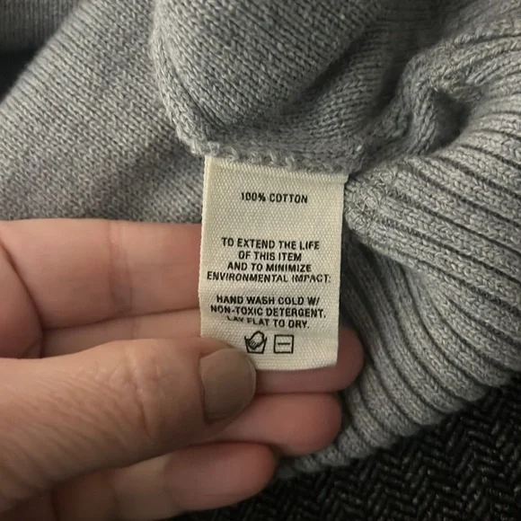 ALEX MILL Cotton Sweater Gray Large - Picture 8 of 8